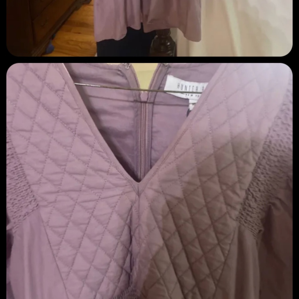 Hunter Bell purple quilted mini dress SOLD